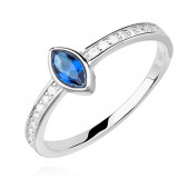 Inel argint cu piatra albastra DiAmanti Z1240A_BL-DIA
